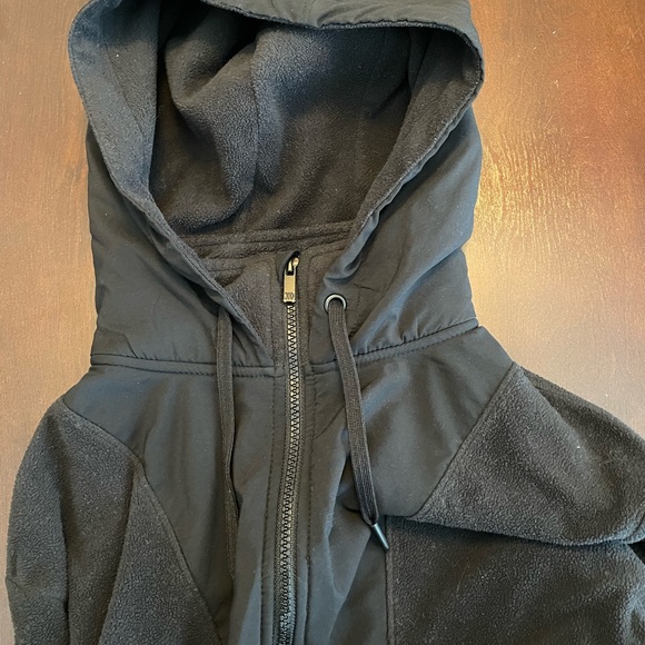Black 3/4 zip Hoodie - Picture 3 of 4